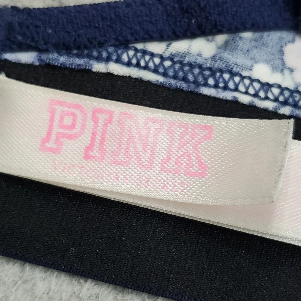 PINK Women Bra 34C Navy Floral Wear Everywhere T Shirt Lightly Lined